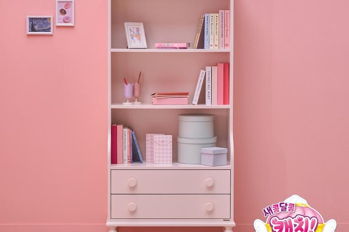 캐치티니핑 새콤달콤 시즌4 로미방 원목 800 서랍형 책장