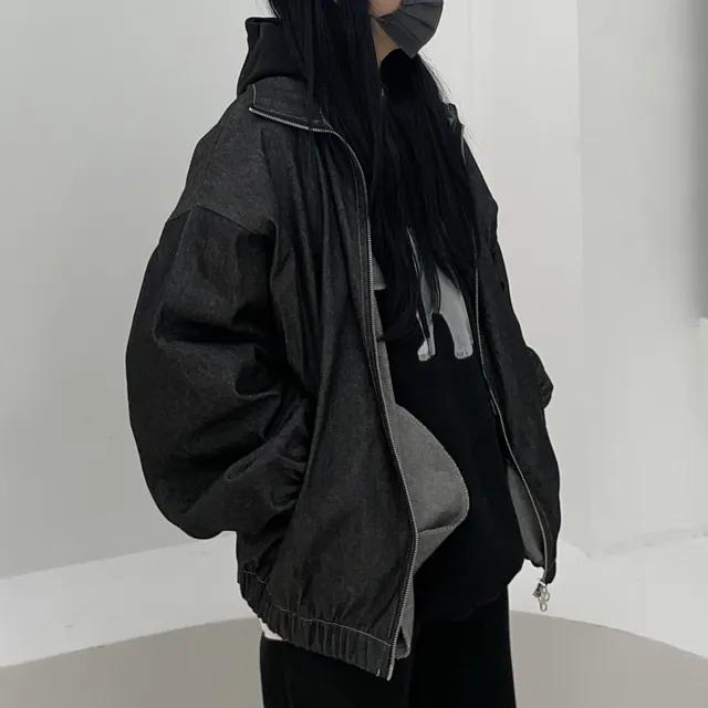 (남녀공용)루즈핏흑청자켓