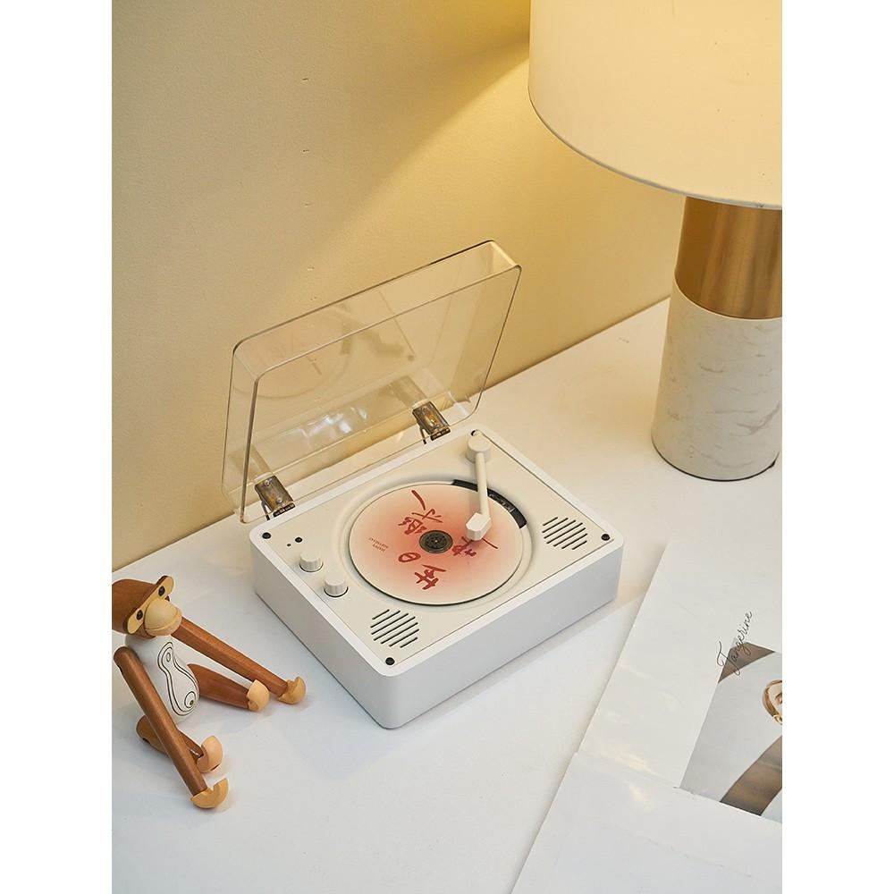 cd플레이어 타임워치 CD플레이어 디스크 빈티지 블루투스 스피커