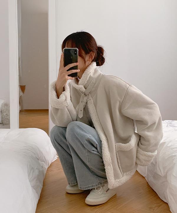 리얼코코 [단독] [스웨이드/made] 포니 무스탕 자켓 - 3 Color (겨울/윈터/양털/배색)