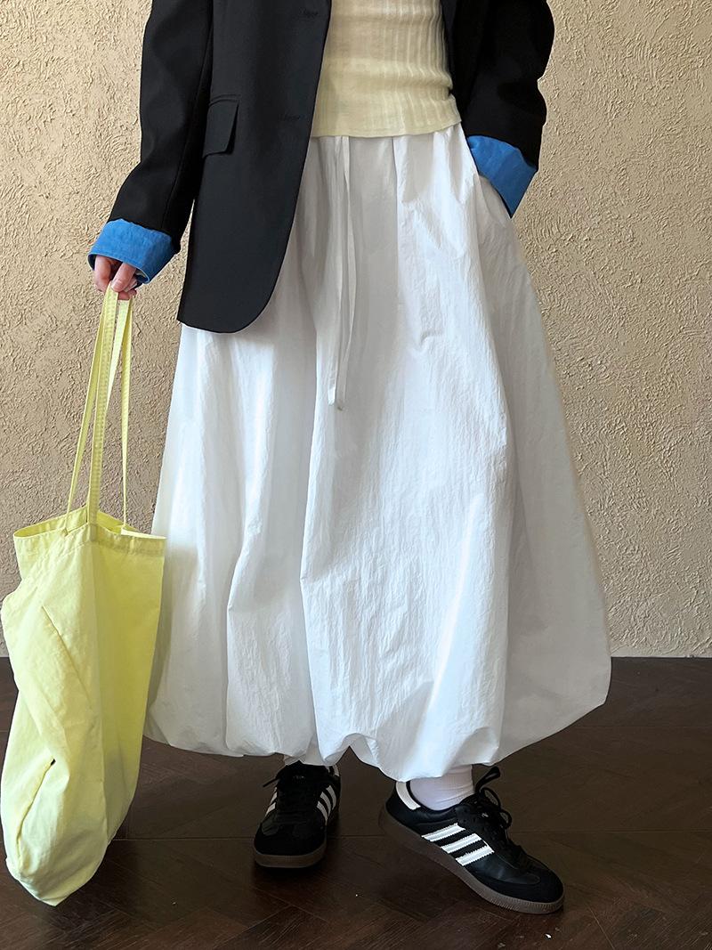 Rand 셔링 밴딩 롱스커트