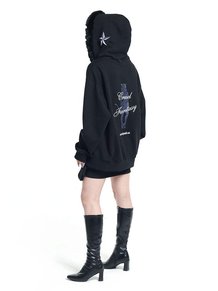 CRUEL FANTASY ZIP-UP HOODIE_BLACK