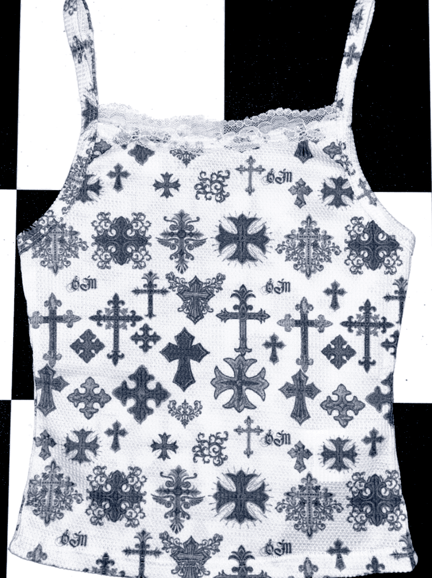 GOTH GIRL WAFFLE TANK
