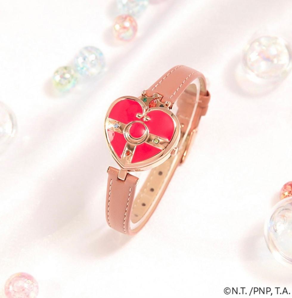 OST 세일러문 (선착순 한정판 렌티큘러카드 증정) 코즈믹 하트 콤팩트 가죽시계 OTW121109APP