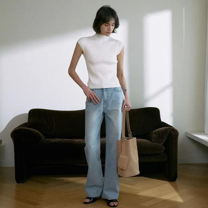 [3차 리오더][기장선택]Classic Straight Denim[LMBFSP23DN3129]-Light Blue