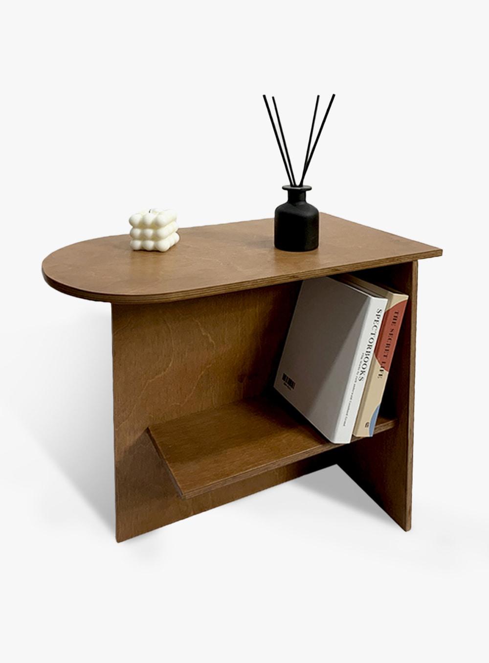 원목 라운드 협탁 테이블