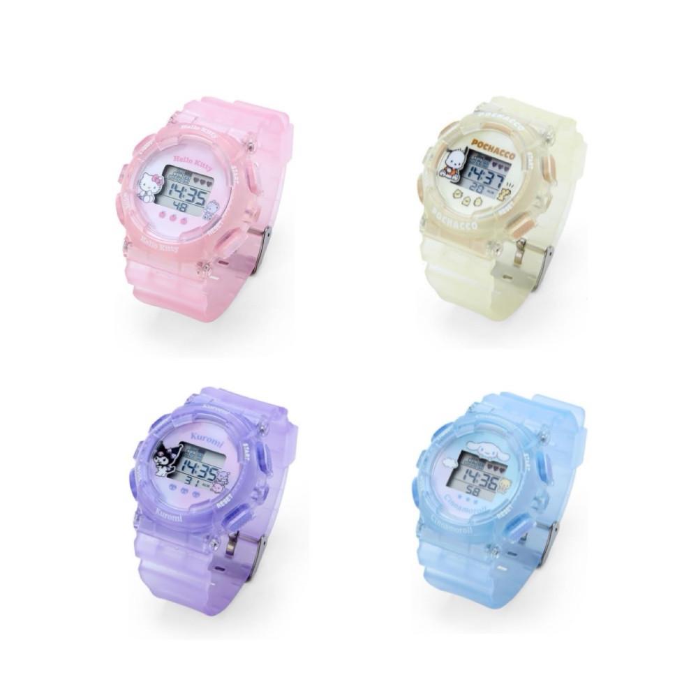 일본 산리오 디지털 손목시계 헬로키티 시나모롤 포차코 쿠로미
