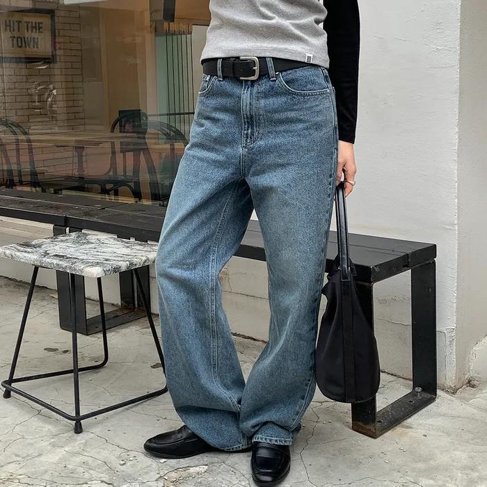 [52차][기장선택] Wide denim (vintage blue)