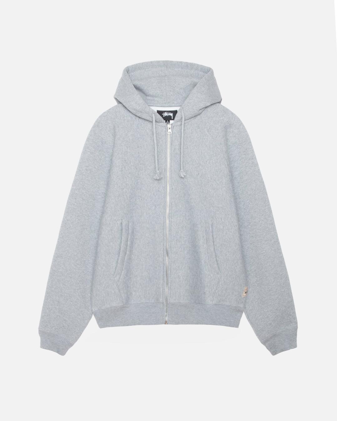 RAGLAN ZIP HOODIE - Grey Heather / S