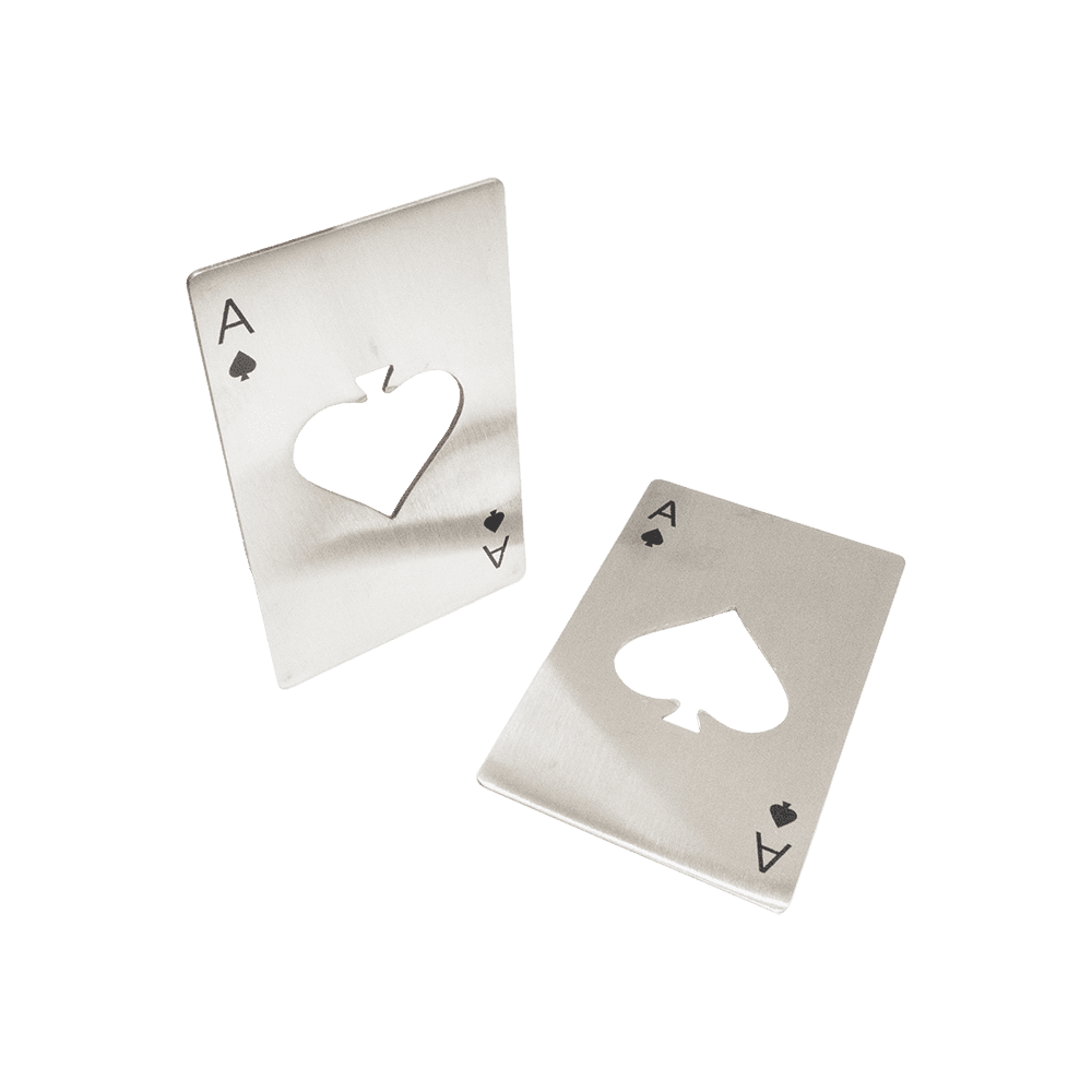 Spade a bottle opener silver