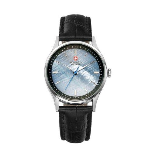 31mm 여성 자개 다이알 가죽 아날로그 손목시계 MS1730F-BK