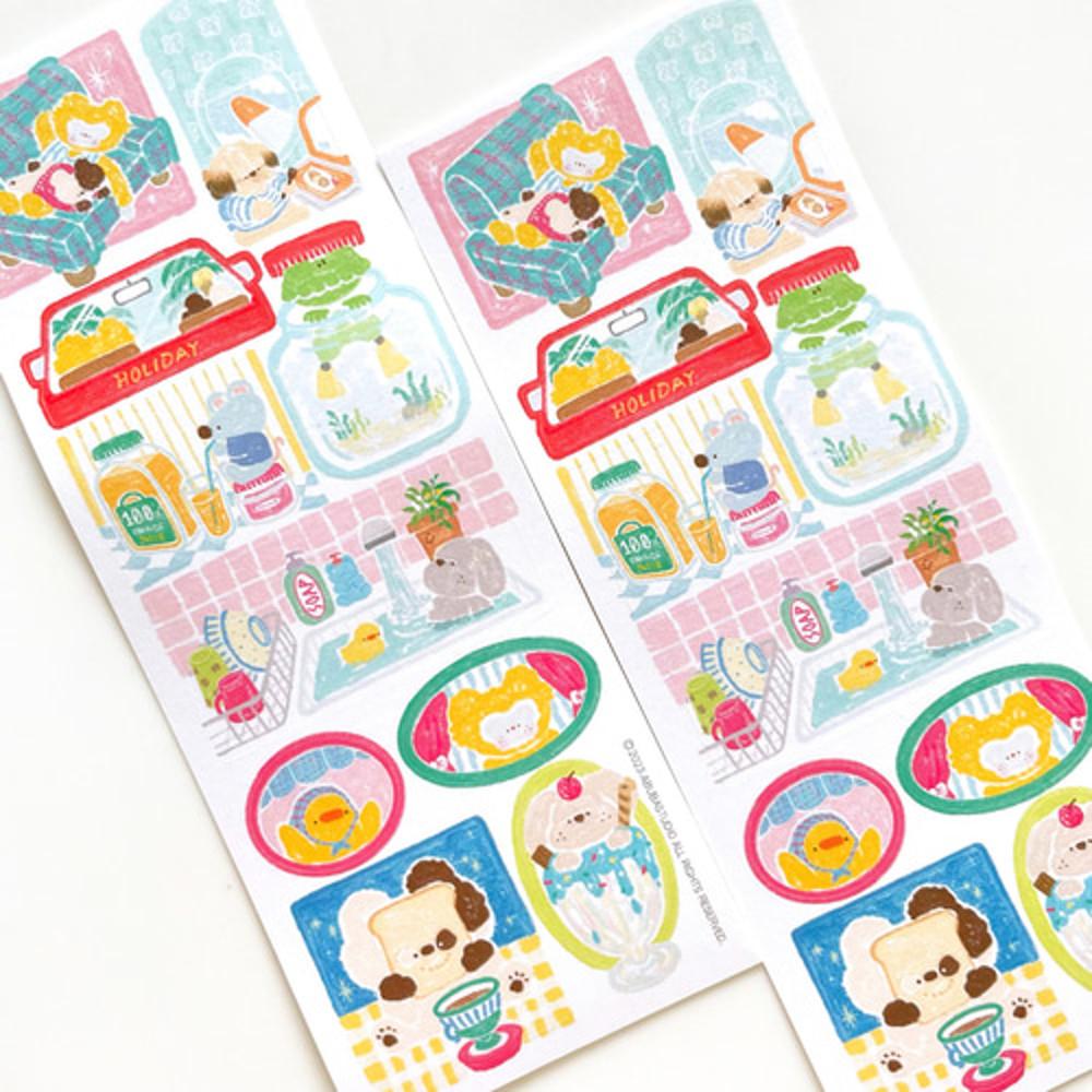 [어부바스튜디오]사각사각 홀리데이 스티커