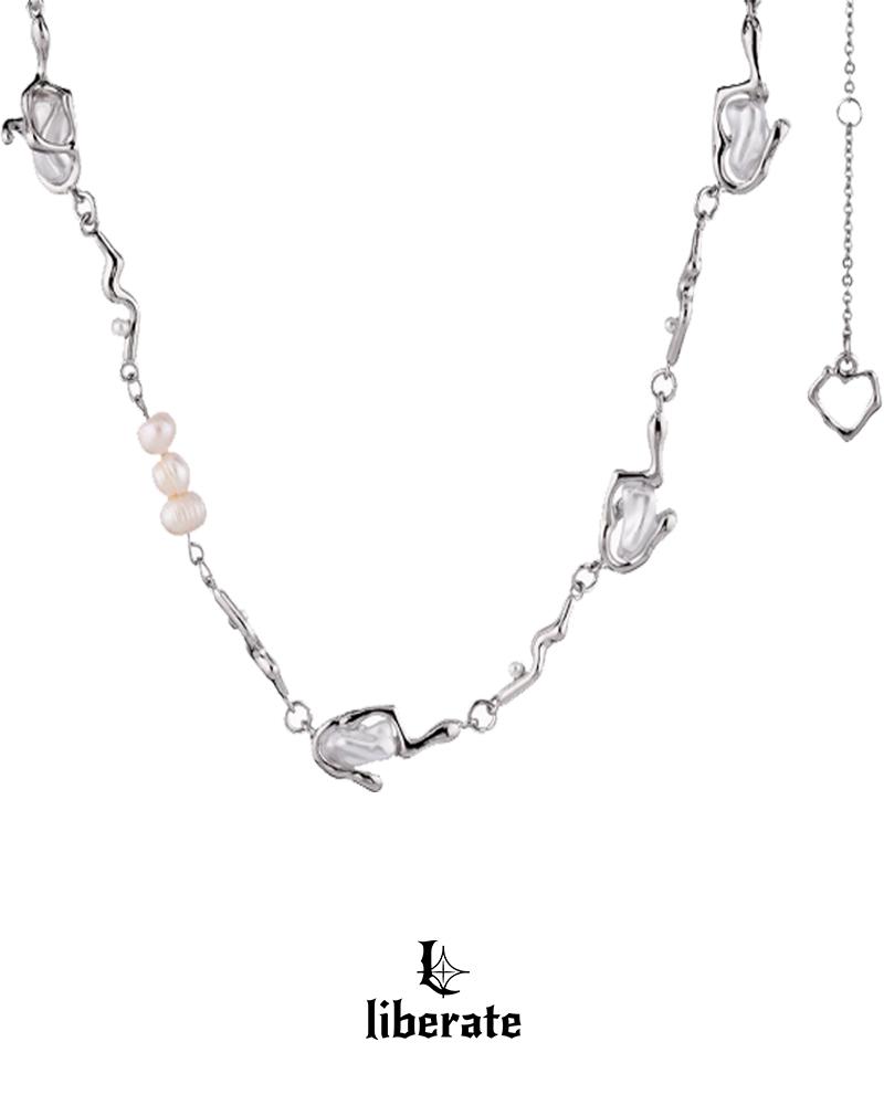 Pearl Heart Chain Lovely Hip Necklace