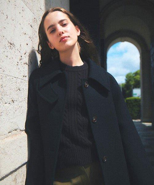 CASHMERE WOOL SINGLE COAT (BLACK)