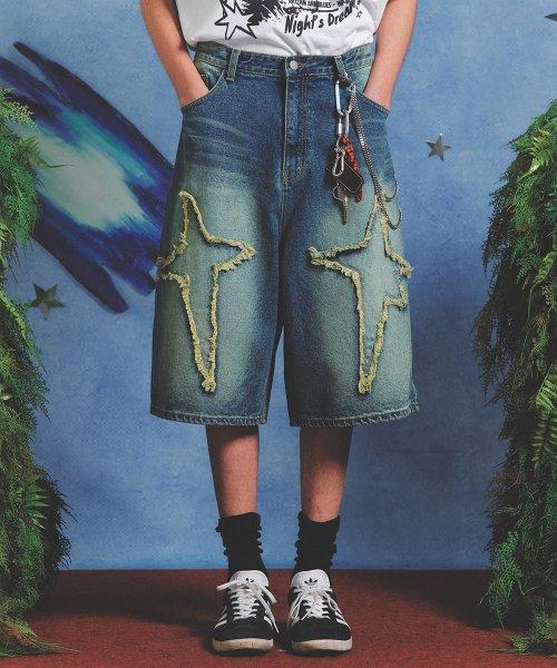 Spark Denim Shorts(BLUE)