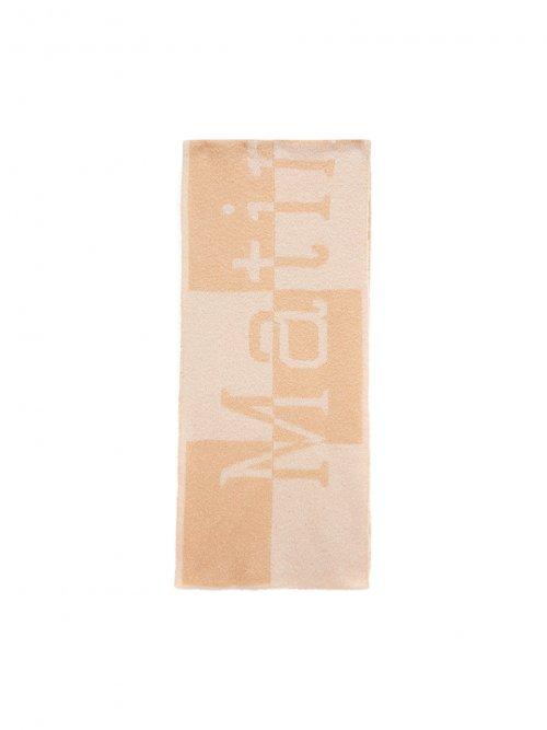LOGO CHECKBOARD MUFFLER IN BEIGE