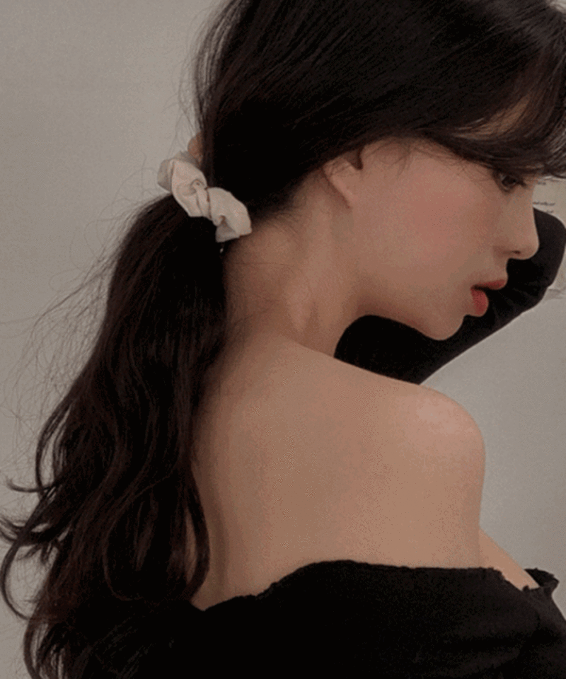 반묶음 헤어밴드 내림머리 올림머리 머리끈 곱창헤어밴드 스타일링