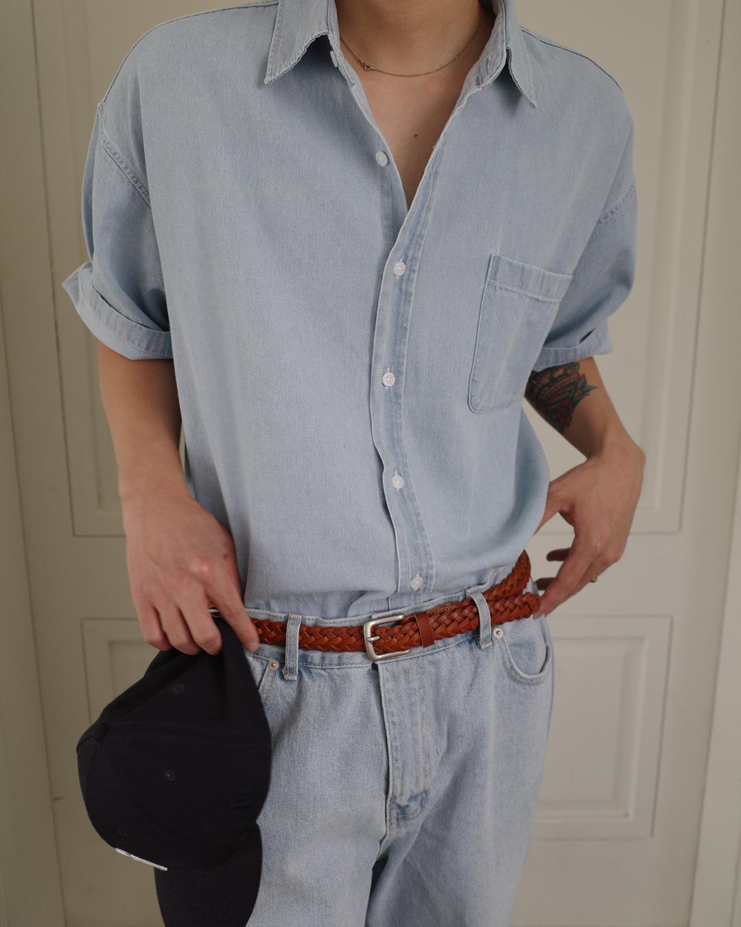 Denim Half Shirts (2 colors)