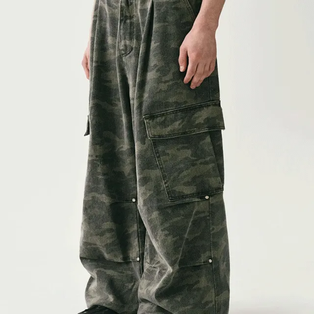 Side Big Cargo Pants - 5COL