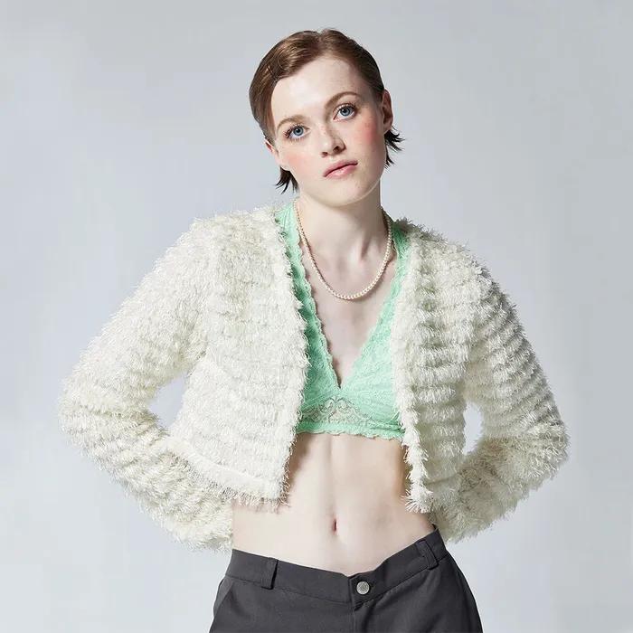 CLUMSY OPEN CARDIGAN - IVORY