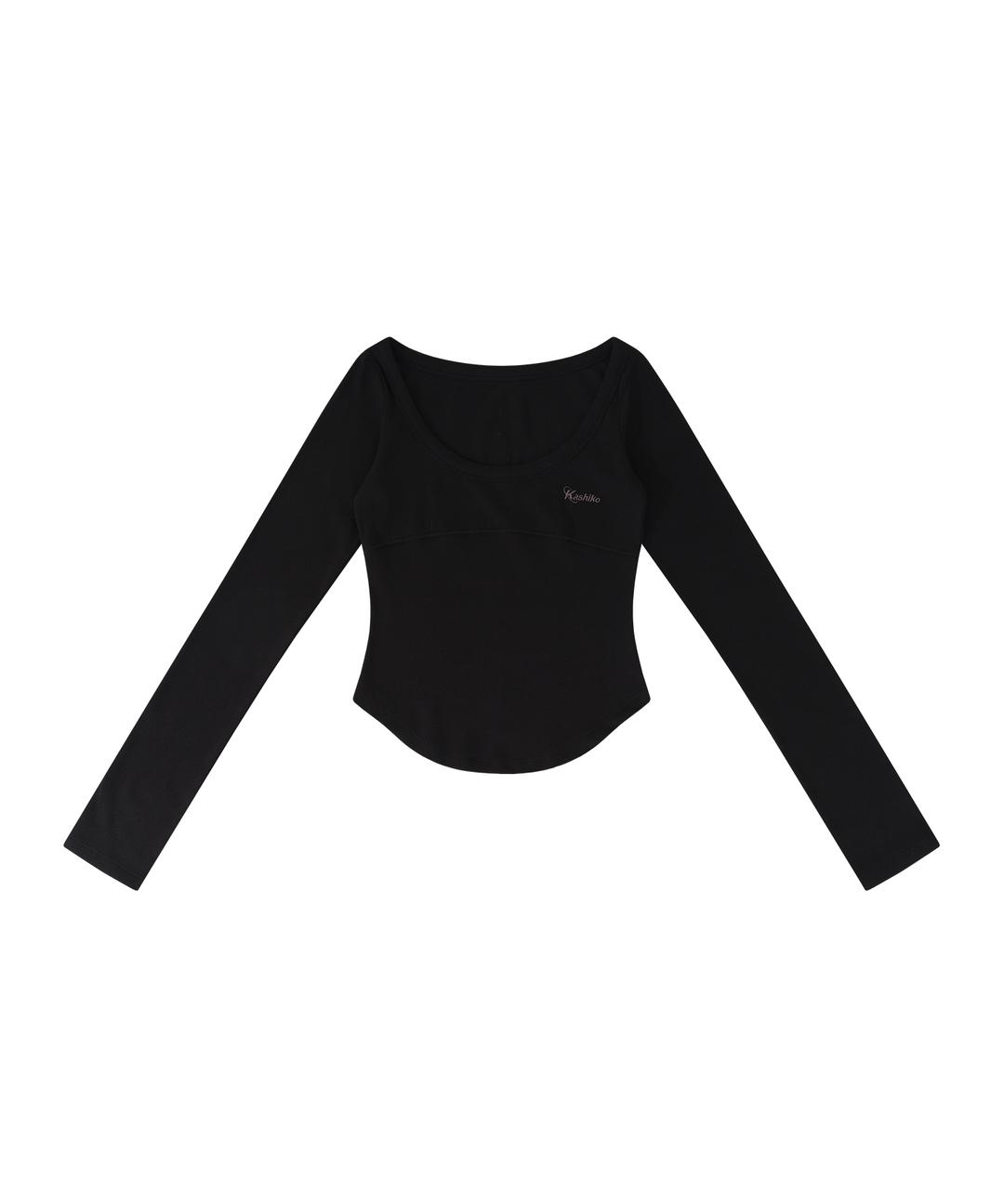 Monk Long Sleeve Top Black