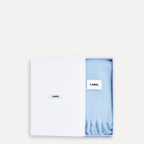 Moore fluffy scarf carolina blue