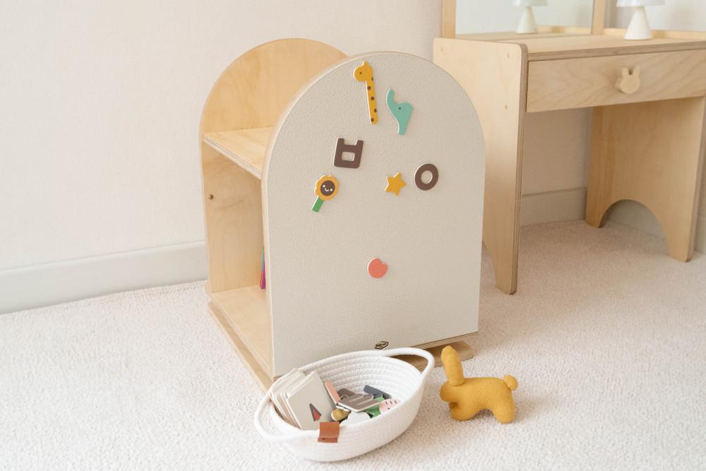 밤온샵 회전협탁 회전책장 전면책장 매거진랙 유아가구 유아책장 유아협탁