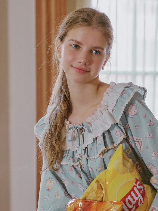 포멜로 긴팔 투피스 베이비블루 (40수)