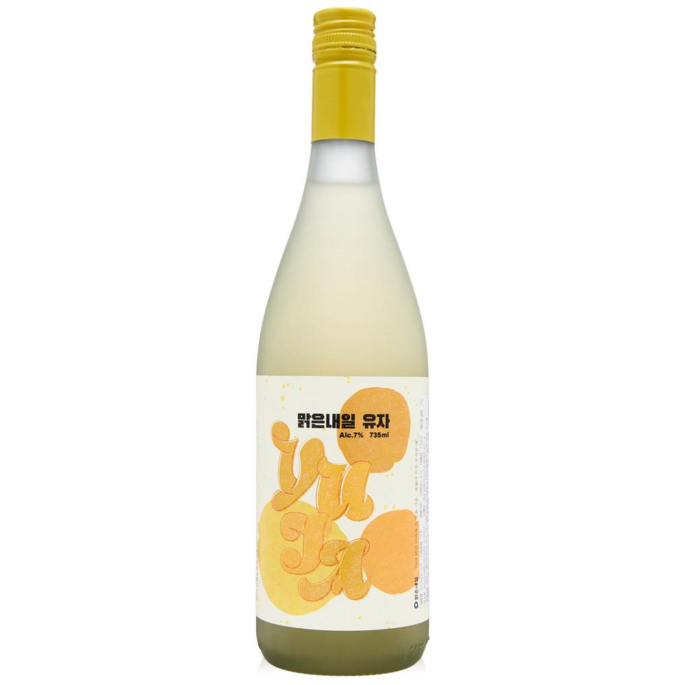 우포의아침 맑은내일 유자 7도 735ml 유자주 유자하이볼