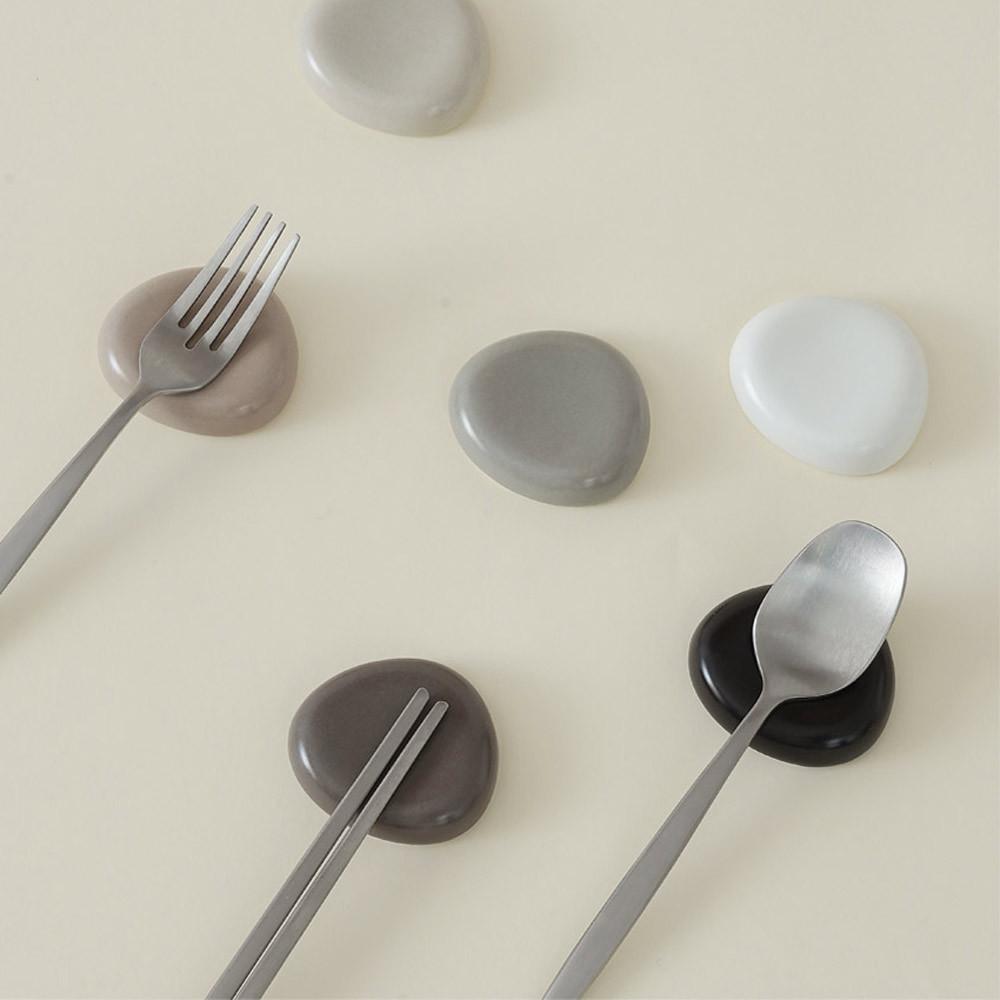 스톤 도자기 젓가락 받침대 4P세트 숟가락 수저 받침