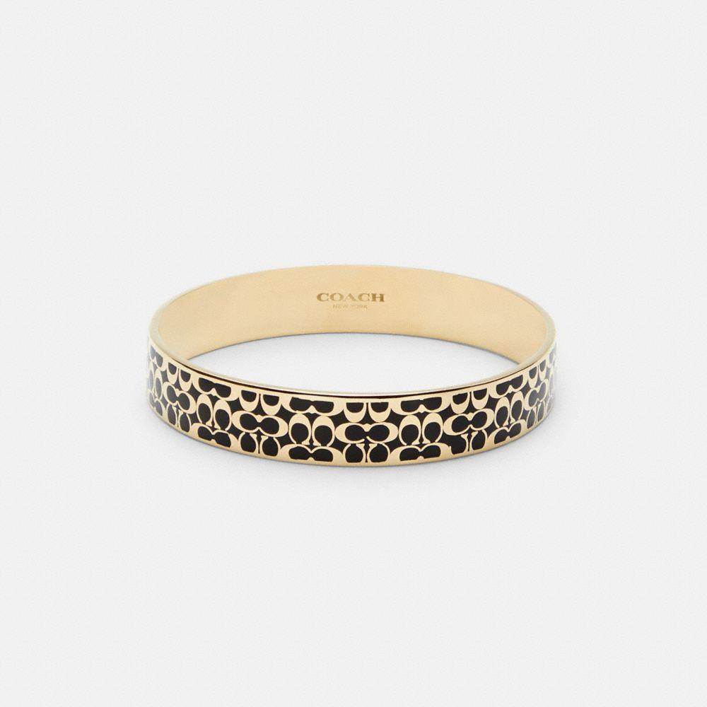 코치 시그니처 에나멜 뱅글 C7771 GDBLK Signature Enamel Bangle