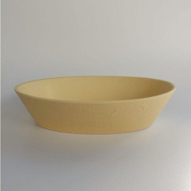 texture oval bowl - butter