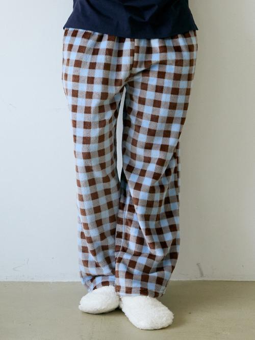 멜로우 극세사 팬츠 - 체크 2colors