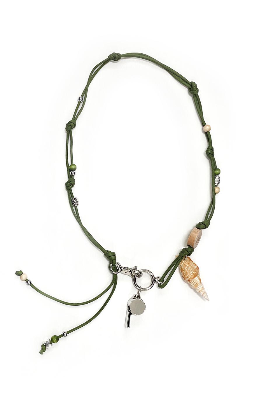 Conch Whistle Strap Key Chain (GREEN)