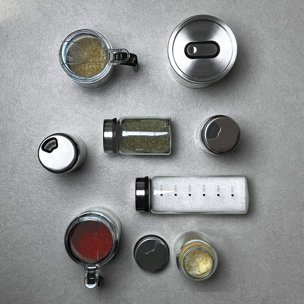 양념통 조미료통 내열유리 양념병 깨소금 소금통 카페 깨통 스텐 150ml