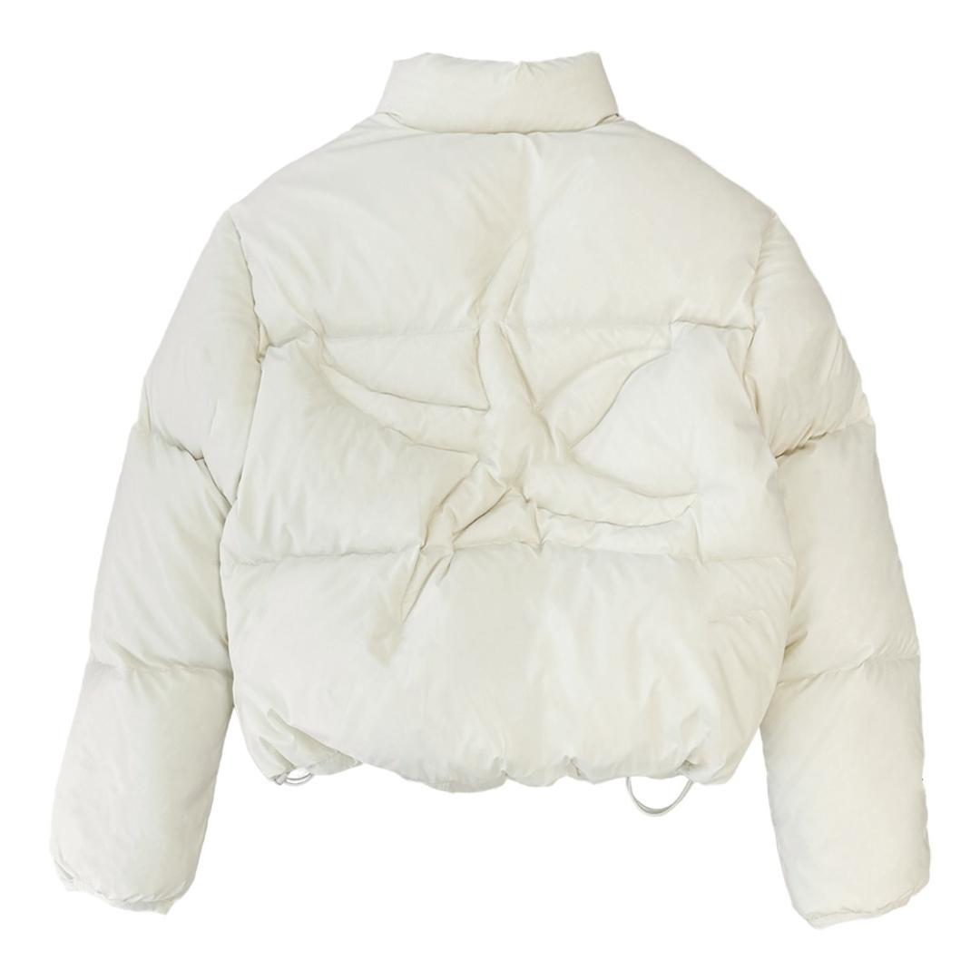 TCM starfish logo puffer jacket (white)