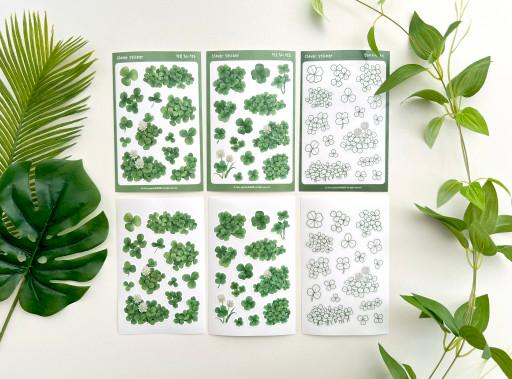 🍀행운가득 클로버 다이어리 스티커 3종세트 다꾸 문구