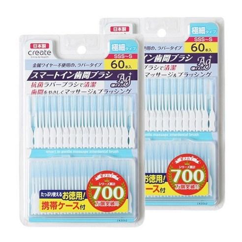 일본 스마트인 고무 치간칫솔 치간브러쉬, 60개입, 0.6mm, 2세트