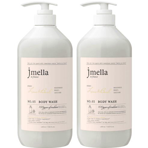 제이멜라 인 프랑스 라임 앤 바질 바디워시 시트러스향, 1000ml, 2개 - 바디워시/스크럽/입욕용품 | 쿠팡