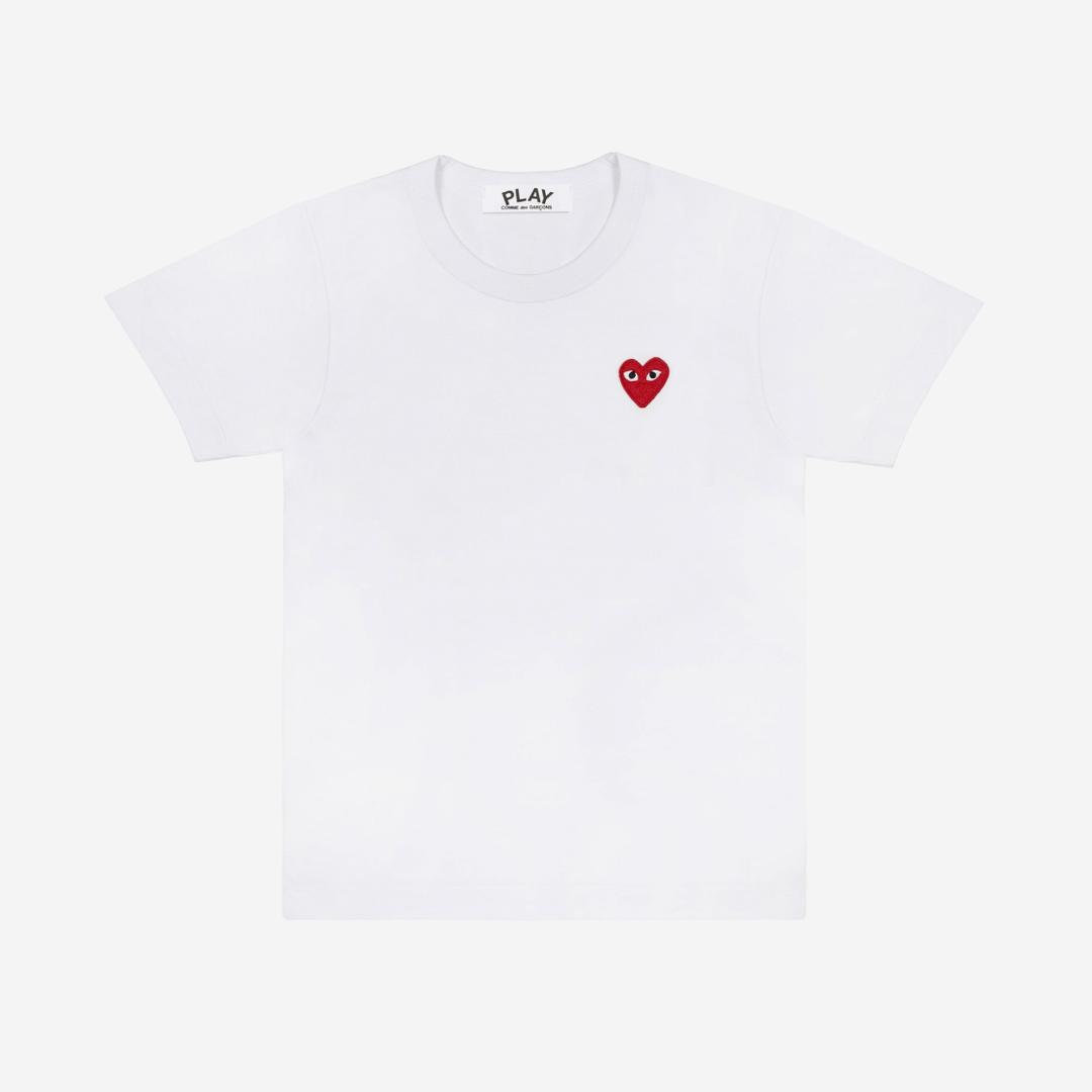 Play Comme des Garcons Red Heart T-Shirt White