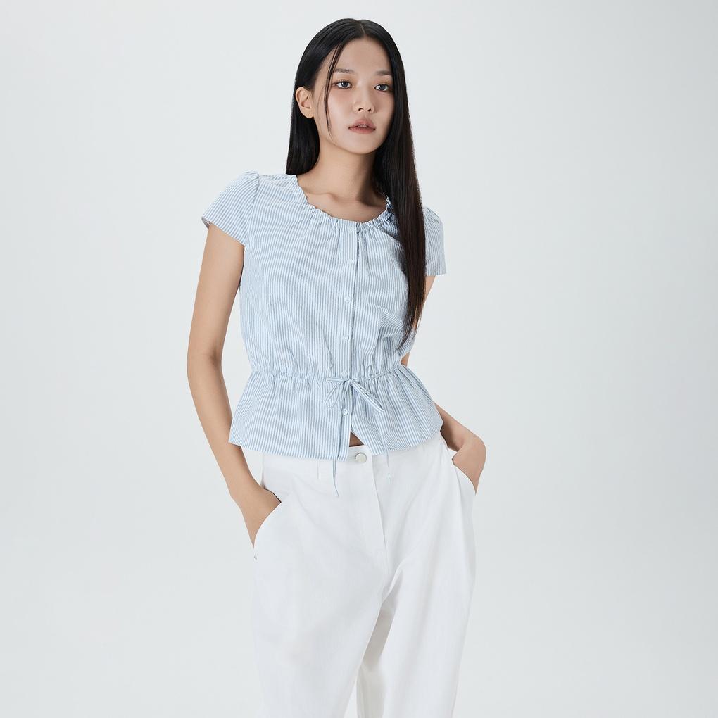 [미드세일][리오더]R넥 스트링 페전트 블라우스 RE BWF818G_MIWBWF90QG