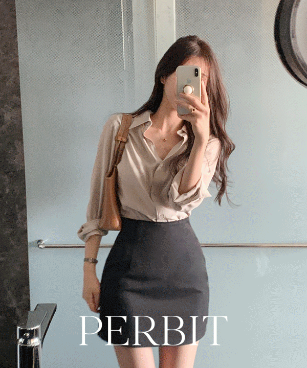 퍼빗 [P.B MADE] "office blouse" 오피스 큐브라 셔츠 블라우스 - 3color