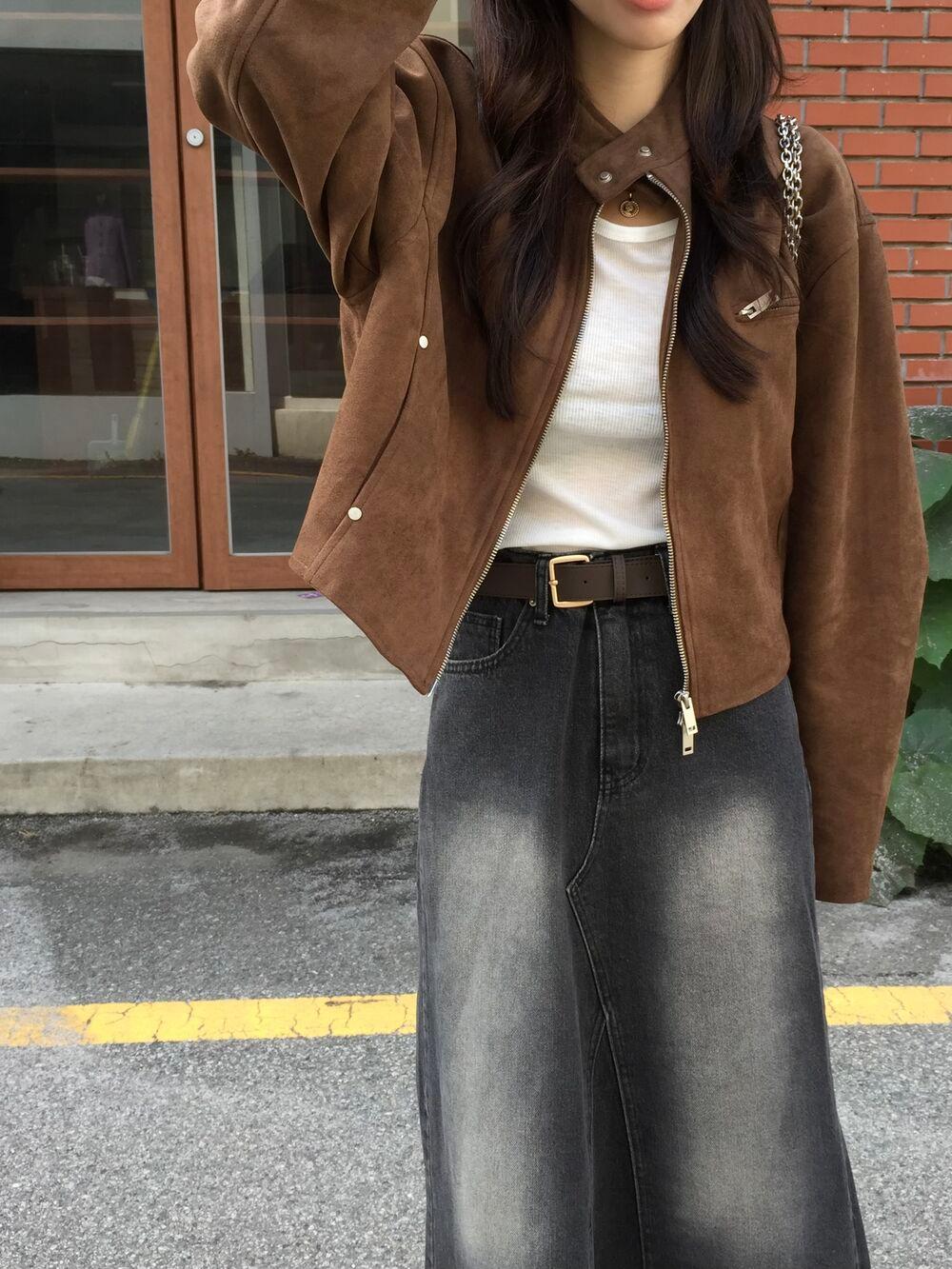 하우즈 스웨이드 자켓 (브라운)