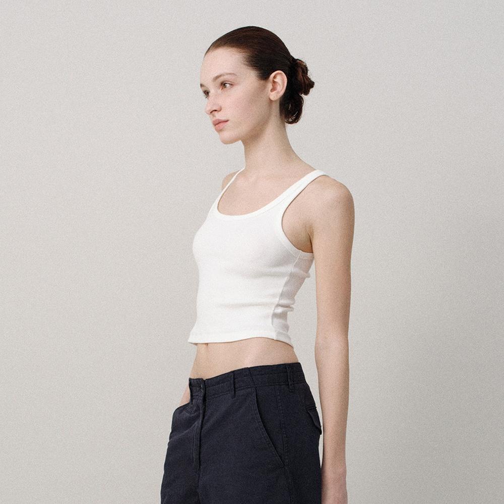 Curved rib tank (White)