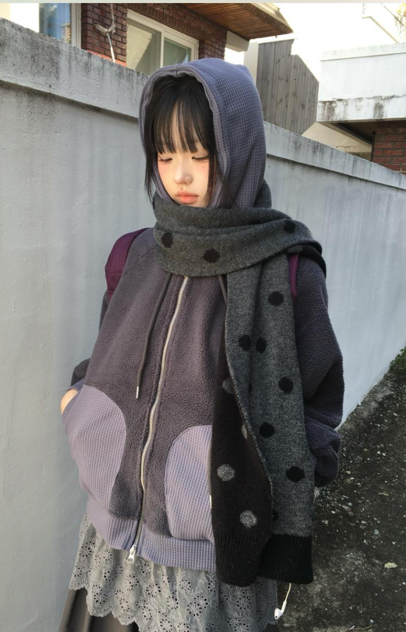 (2 C ᵒ l o🅡) 도트플립 리버시블 머플러