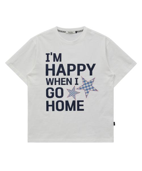 I am HAPPY 반팔티셔츠 화이트