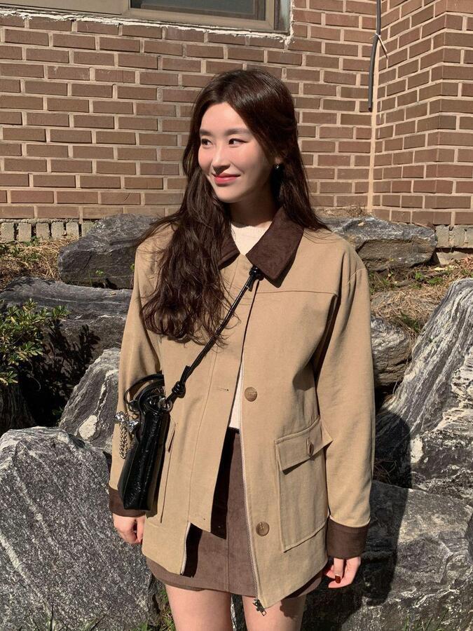 [패딩안감/3온스] 아몬드 누빔 워크 자켓2color