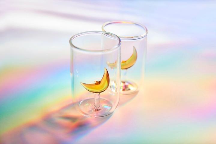 조현영작가 별달 구름 술잔 유리잔 샷잔 소주잔 2colors