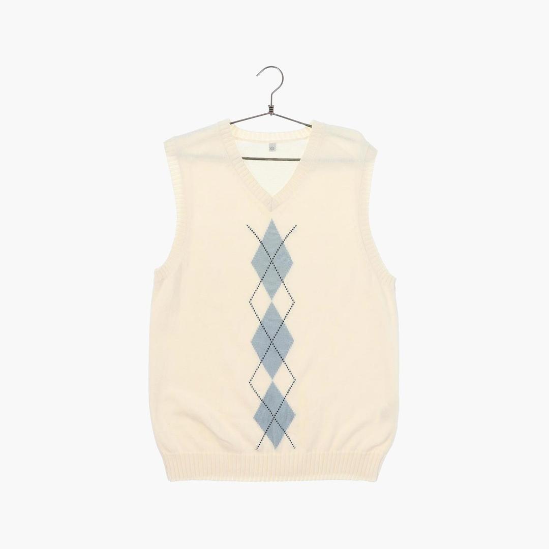 유니클로 코튼 베스트 패턴 니트/스웨터 공용 L