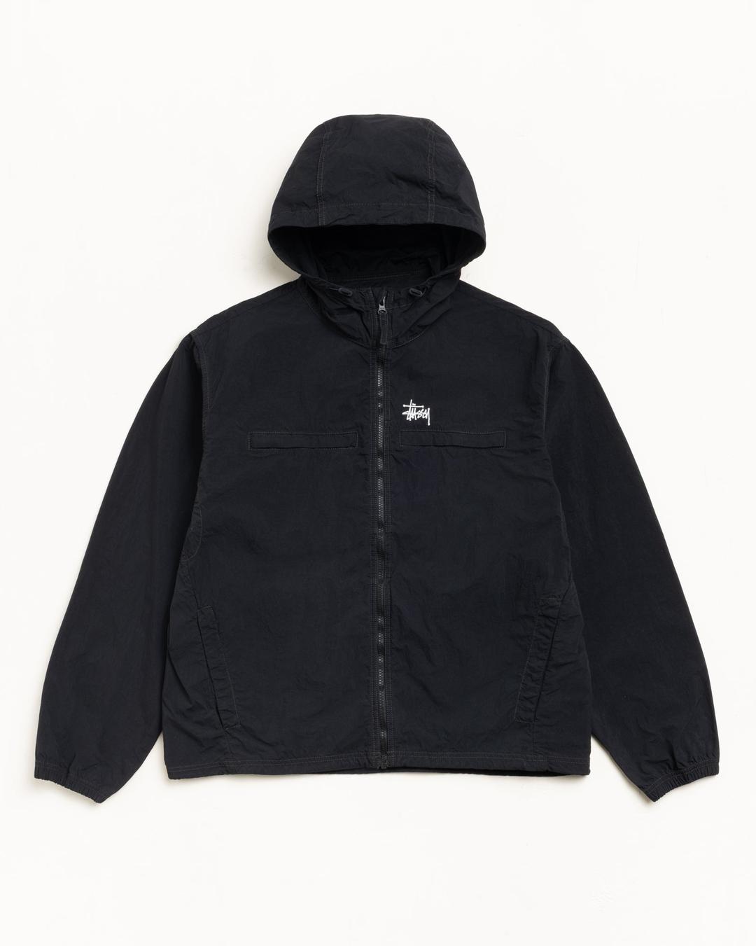 LIGHTWEIGHT HOODED JACKET - Black / XS